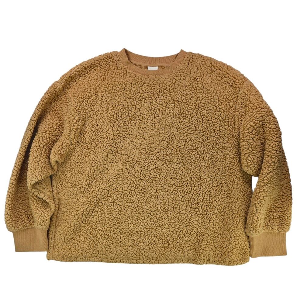H&M | Tan Fuzzy Sherpa Sweatshirt | Size Large